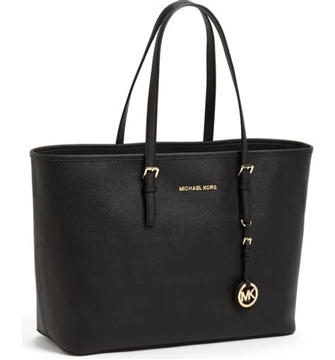 michael kors fulton large leather tote|michael kors saffiano bag black.